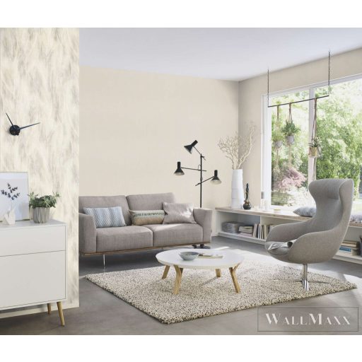 RASCH Country-Charme 486254 szürke levél mintás absztrakt tapéta