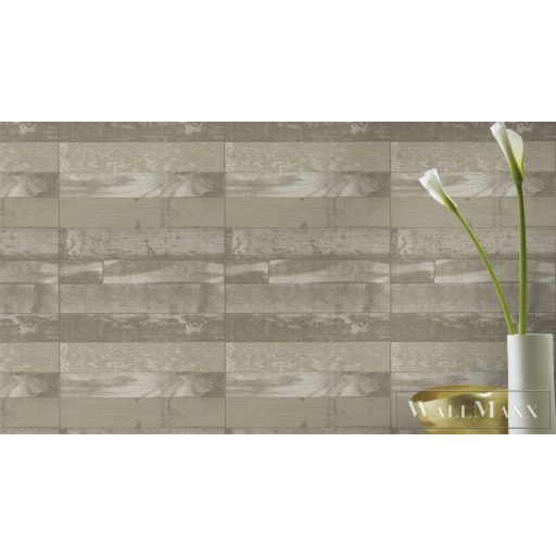 Rasch Bricks & Wood II 488722 Puritán törtfehér parketta mintás tapéta