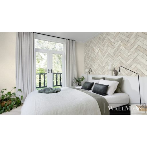 RASCH Factory V 499124 szürke halszálka mintás Ipari tapéta