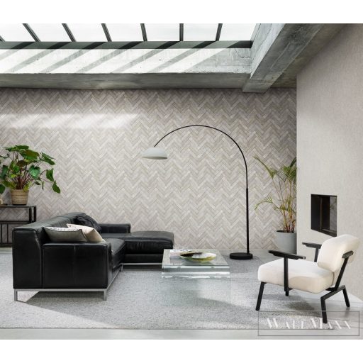 RASCH Factory V 499124 szürke halszálka mintás Ipari tapéta