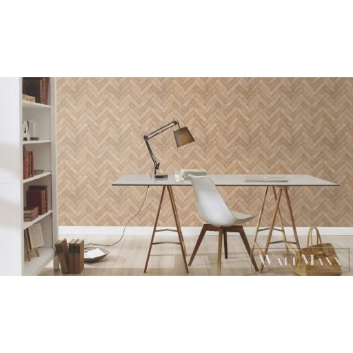 RASCH Factory V 499131 barna halszálka mintás Ipari tapéta