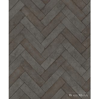   RASCH Factory V 499162 grafit halszálka mintás Ipari tapéta