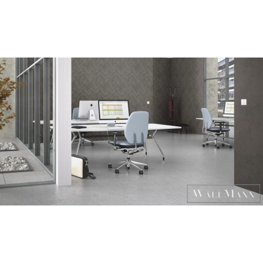 RASCH Factory V 499162 grafit halszálka mintás Ipari tapéta