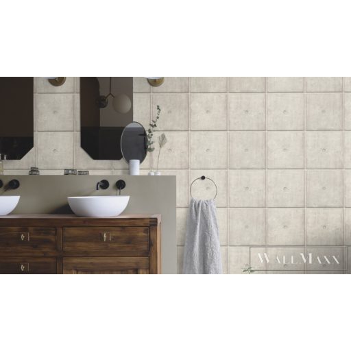 RASCH Factory V 499421 szürke betontömb mintás Ipari tapéta