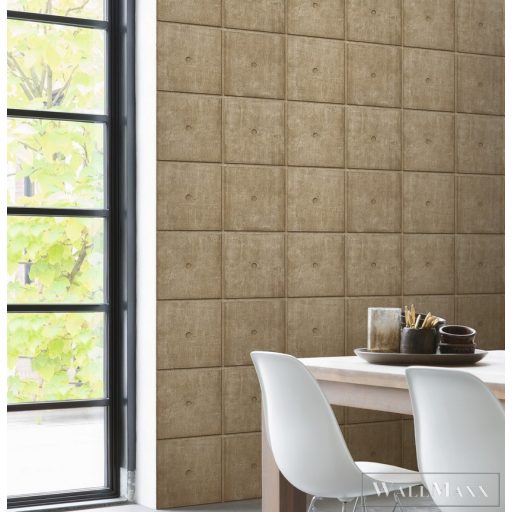 RASCH Factory V 499445 arany betontömb mintás Ipari tapéta
