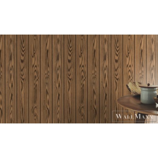 RASCH Factory V 499520 barna intarzia mintás Ipari tapéta