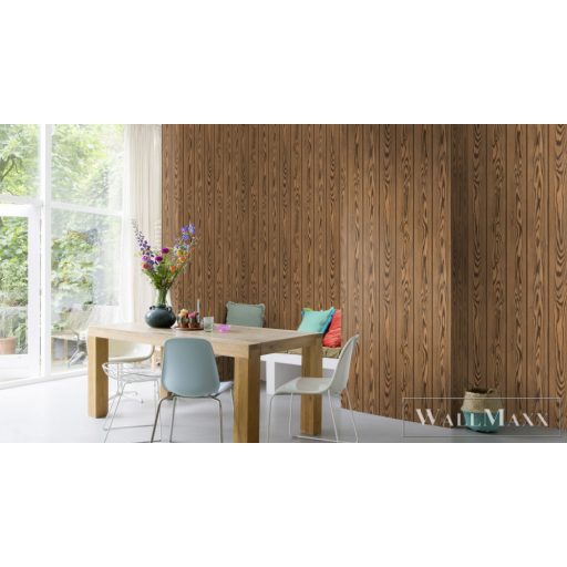 RASCH Factory V 499520 barna intarzia mintás Ipari tapéta