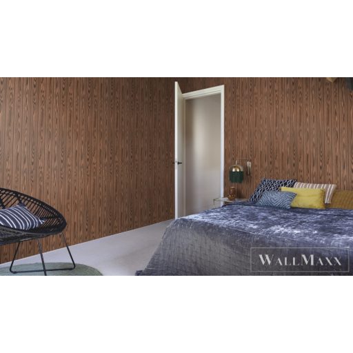 RASCH Factory V 499537 barna intarzia mintás Ipari tapéta