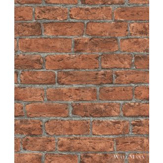   Rasch Bricks & Wood II 504811 Térhatású vörös tégla mintás tapéta