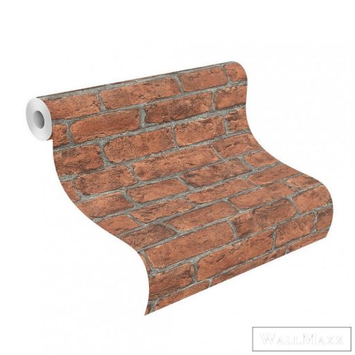 Rasch Bricks & Wood II 504811 Térhatású vörös tégla mintás tapéta