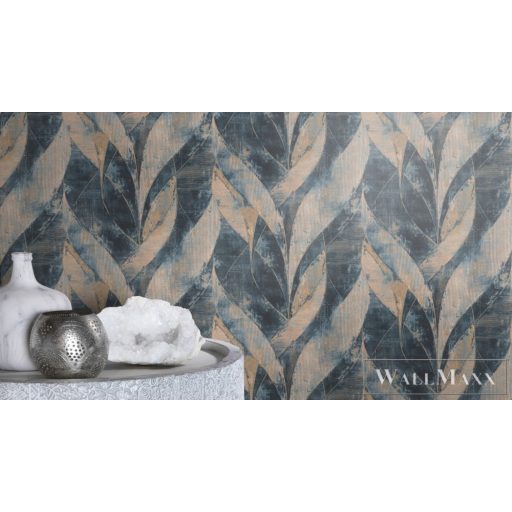 RASCH Concrete 520064 kék Tér-hatású 3D-mintás Modern vlies tapéta