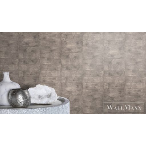 RASCH Concrete 520156 szürke tégla mintás Modern tapéta