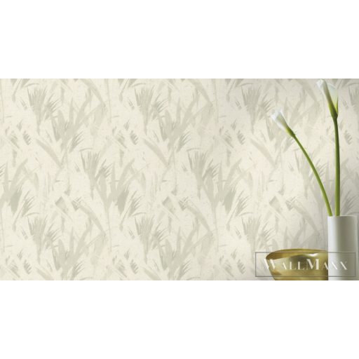 RASCH Concrete 520729 krémfehér levél mintás Modern tapéta