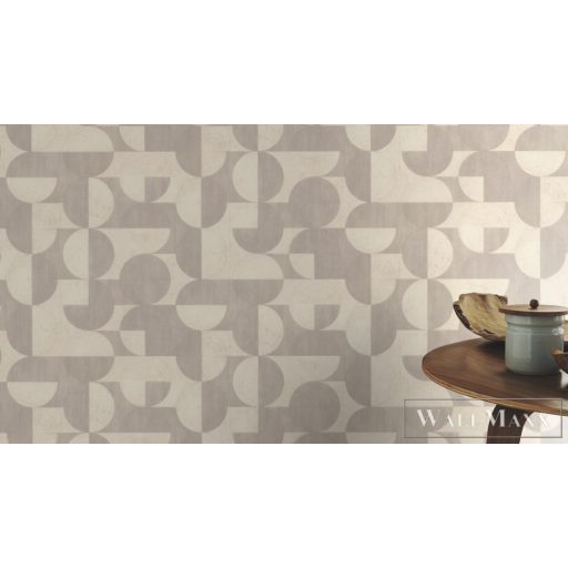 RASCH Concrete 521313 bézs kör mintás Grafikai tapéta