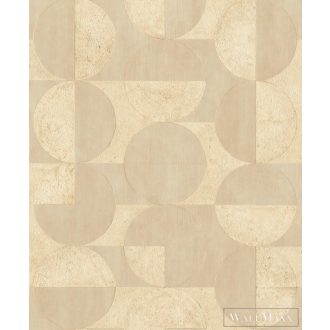 RASCH Concrete 521344 bézs kör mintás Grafikai tapéta