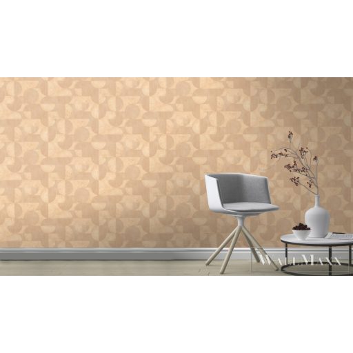 RASCH Concrete 521344 bézs kör mintás Grafikai tapéta