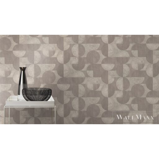 RASCH Concrete 521351 szürke kör mintás Grafikai tapéta