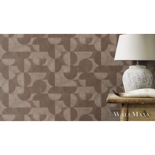 RASCH Concrete 521368 barna kör mintás Grafikai tapéta