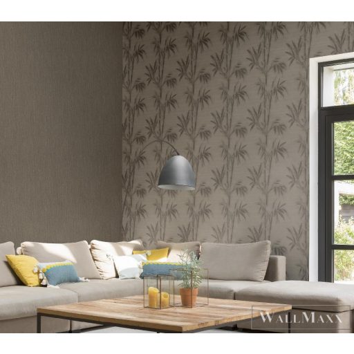 Rasch közép barna szövetmintás tapéta 528503