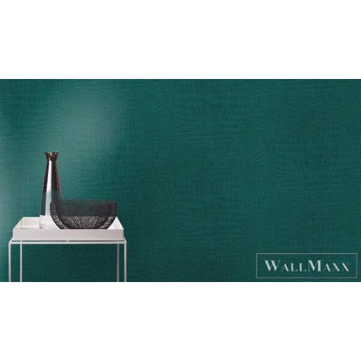 zöld kroko bőr mintás Rasch tapéta 528718