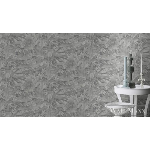 Rasch szürke virágmintás tapéta 529241