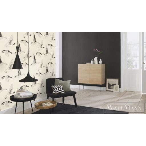 Rasch Salsa 2023 531398 fekete modern struktúrált tapéta