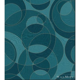 RASCH SANSA 2021 533026 TAPÉTA kék KÖRÖK