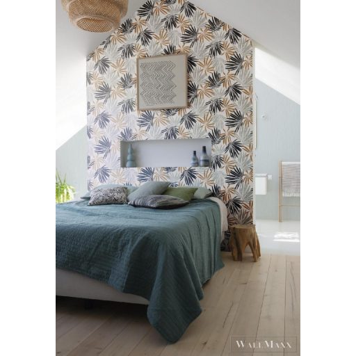 535266 víz zöld alap, szürkés -zöld díszítés