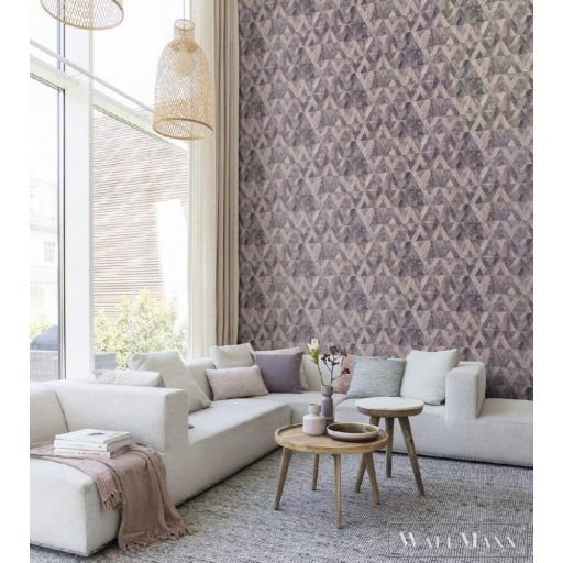 535532 geometriai Rasch tapéta, szürke,rózsaszín