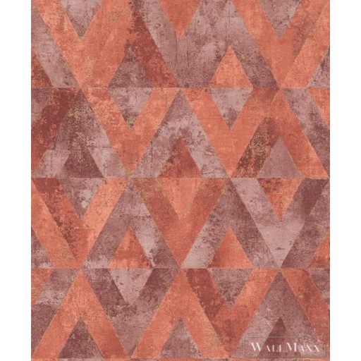 535549 antik kőminta, arany-piros