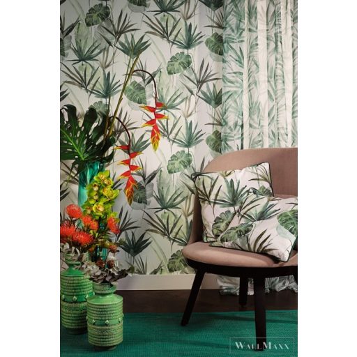 RASCH BARBARA Home Collection II 536409 zöld levél mintás Grafikus tapéta