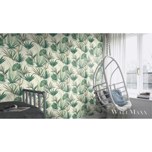 RASCH BARBARA Home Collection II 536409 zöld levél mintás Grafikus tapéta