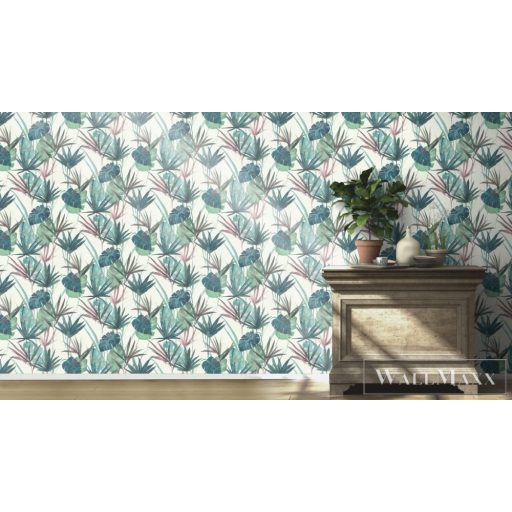 RASCH BARBARA Home Collection II 536423 kék levél mintás Grafikus tapéta