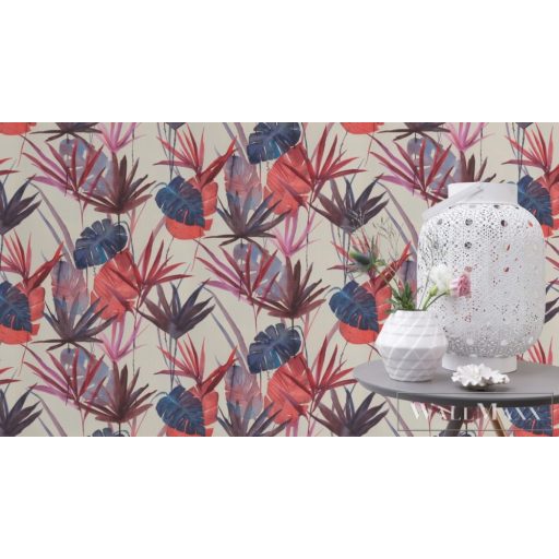 RASCH BARBARA Home Collection II 536430 vörös levél mintás Grafikus tapéta