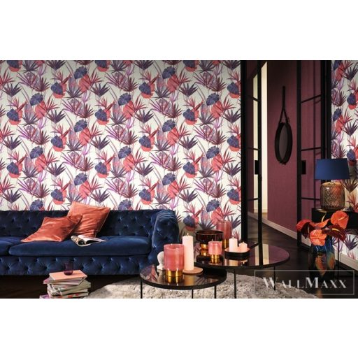 RASCH BARBARA Home Collection II 536430 vörös levél mintás Grafikus tapéta