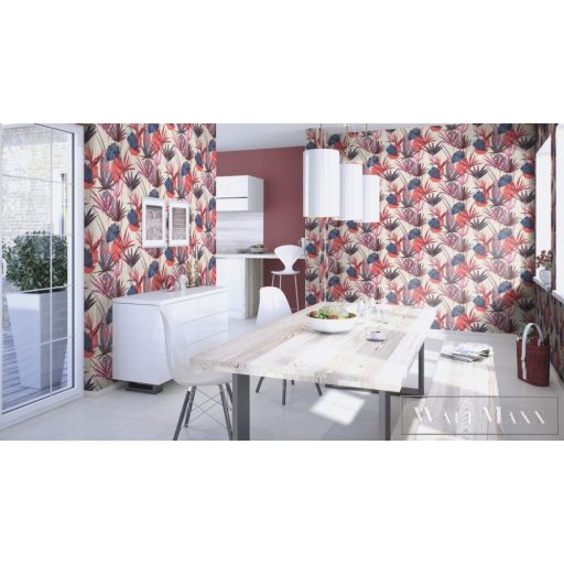 RASCH BARBARA Home Collection II 536430 vörös levél mintás Grafikus tapéta