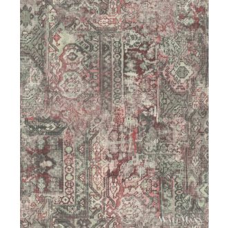   RASCH BARBARA Home Collection II 536522 zöld szőnyeg mintás Vintage tapéta