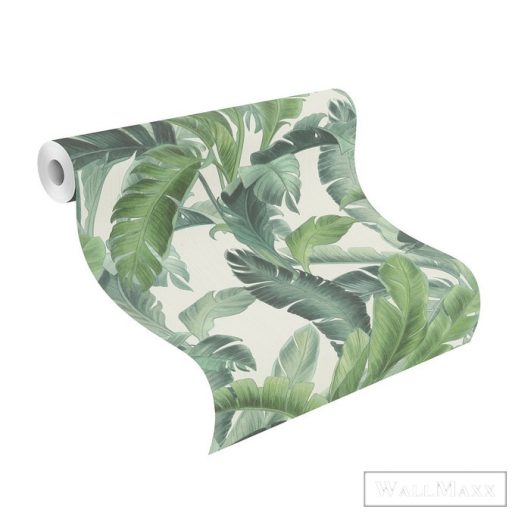 RASCH BARBARA Home Collection II 536683 zöld levél mintás Trópusi tapéta