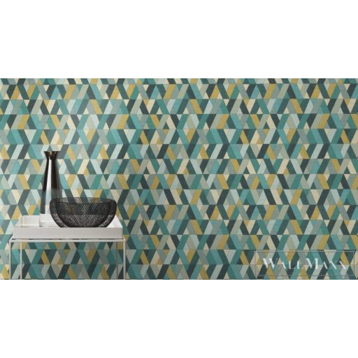 RASCH BARBARA Home Collection II 536744 türkíz renault mintás Térhatású tapéta