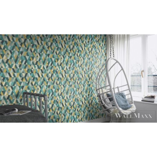 RASCH BARBARA Home Collection II 536744 türkíz renault mintás Térhatású tapéta