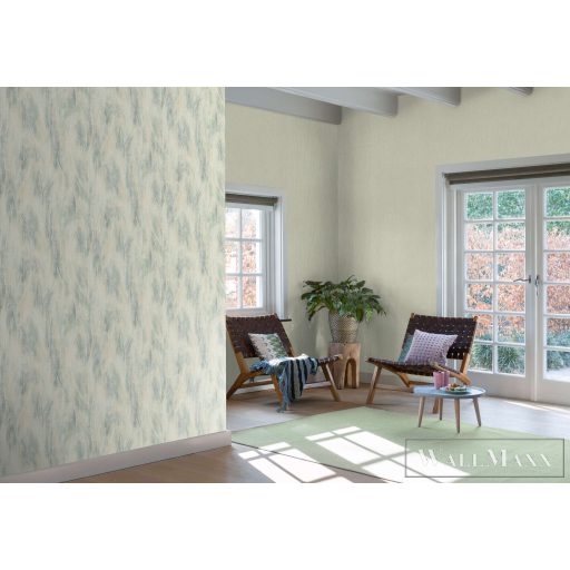 RASCH Country-Charme 536829 zöld szövet mintás modern tapéta