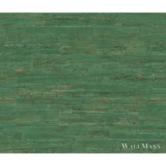 RASCH CurioSity 537048 zöld tégla mintás Modern tapéta