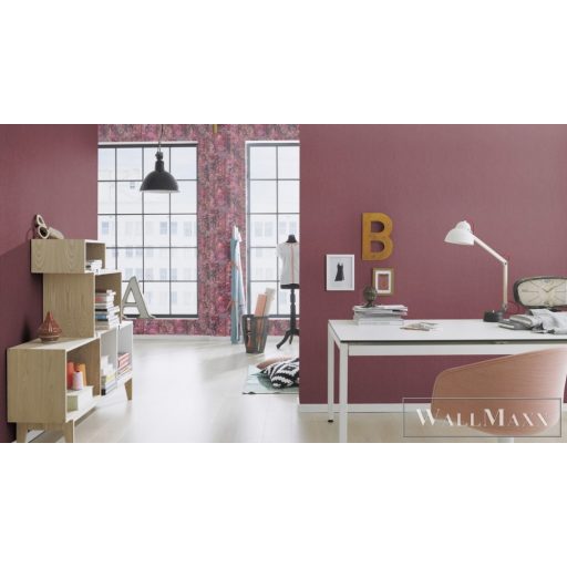 RASCH BARBARA Home Collection II 537185 piros textil mintás Uni tapéta