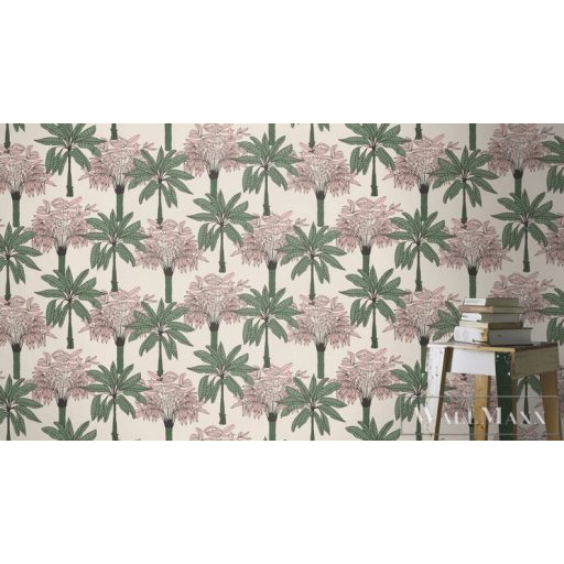 Rasch Club Botanique 537819 zöld Skandináv pálma mintás tapéta