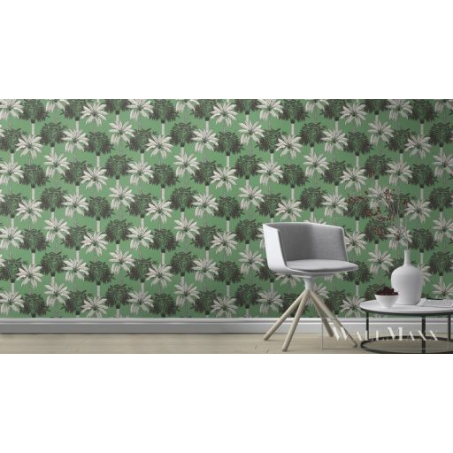 Rasch Club Botanique 537833 zöld Skandináv pálma mintás tapéta