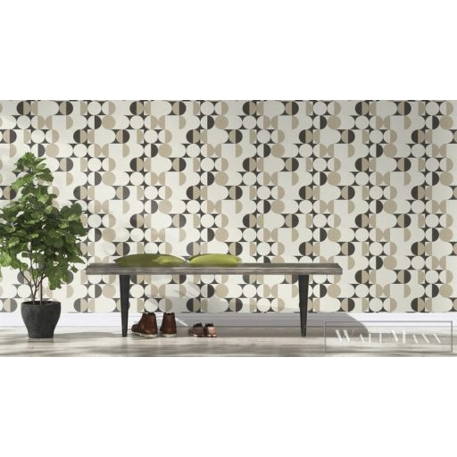 Rasch Club Botanique 538021 ezüst Skandináv pöttyös mintás tapéta