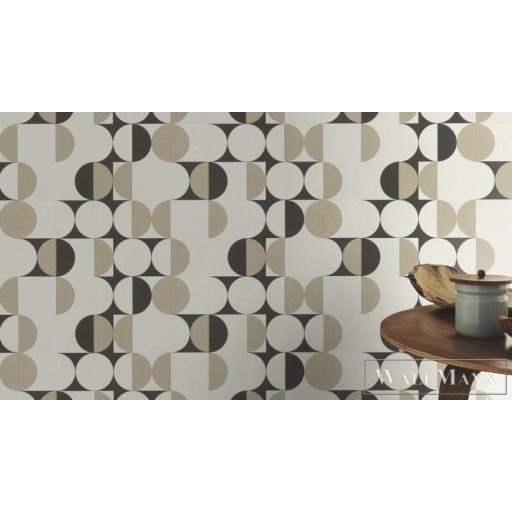 Rasch Club Botanique 538021 ezüst Skandináv pöttyös mintás tapéta