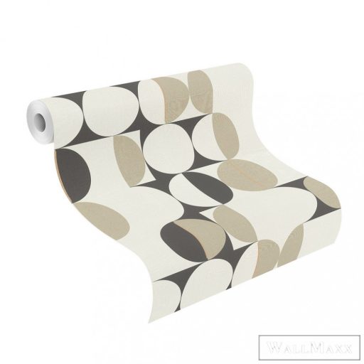 Rasch Club Botanique 538021 ezüst Skandináv pöttyös mintás tapéta