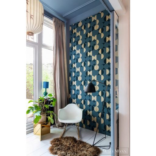 Rasch Club Botanique 538069 kék Skandináv pöttyös mintás tapéta