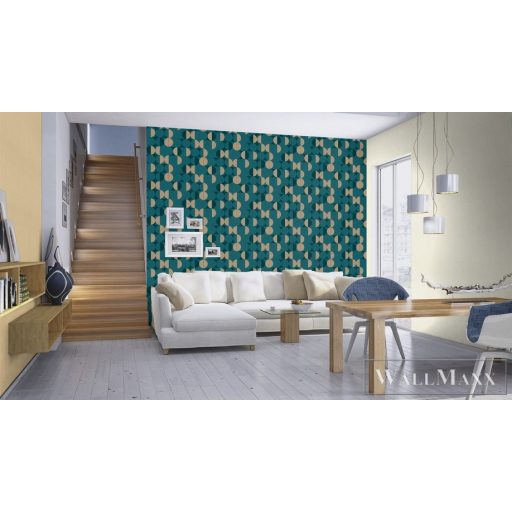 Rasch Club Botanique 538069 kék Skandináv pöttyös mintás tapéta